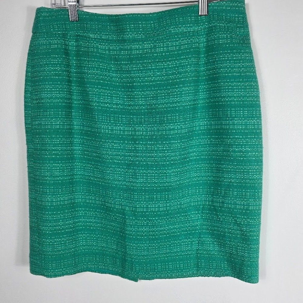 Banana Republic Green Tweed‎ Pencil Skirt Size 12 Xmas Office